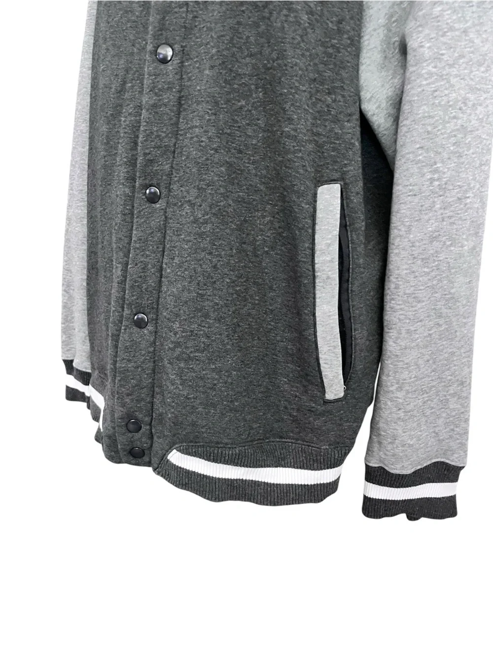 Nike Jumpman Jordan Size XL Snap Front Hoodie Sweater Jacket Gray